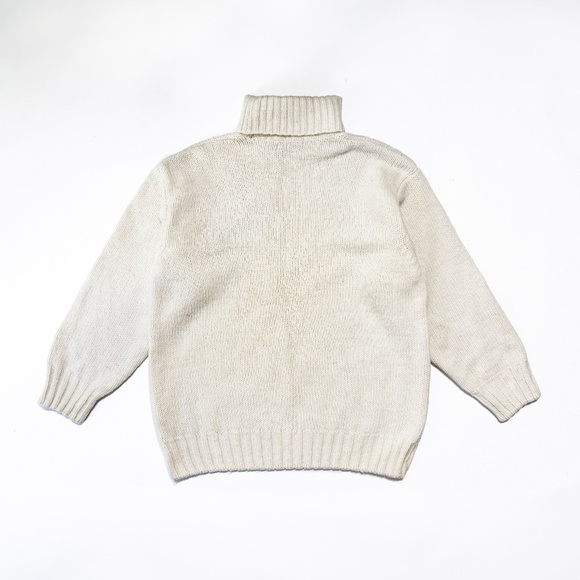 Pacha Cream Cable-Knit Oversized Turtleneck Sweater - Picture 2 of 8